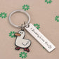 Punny Love: "Ducking Love You" Cute Duck Keychain Couples Gift (Stainless Steel).