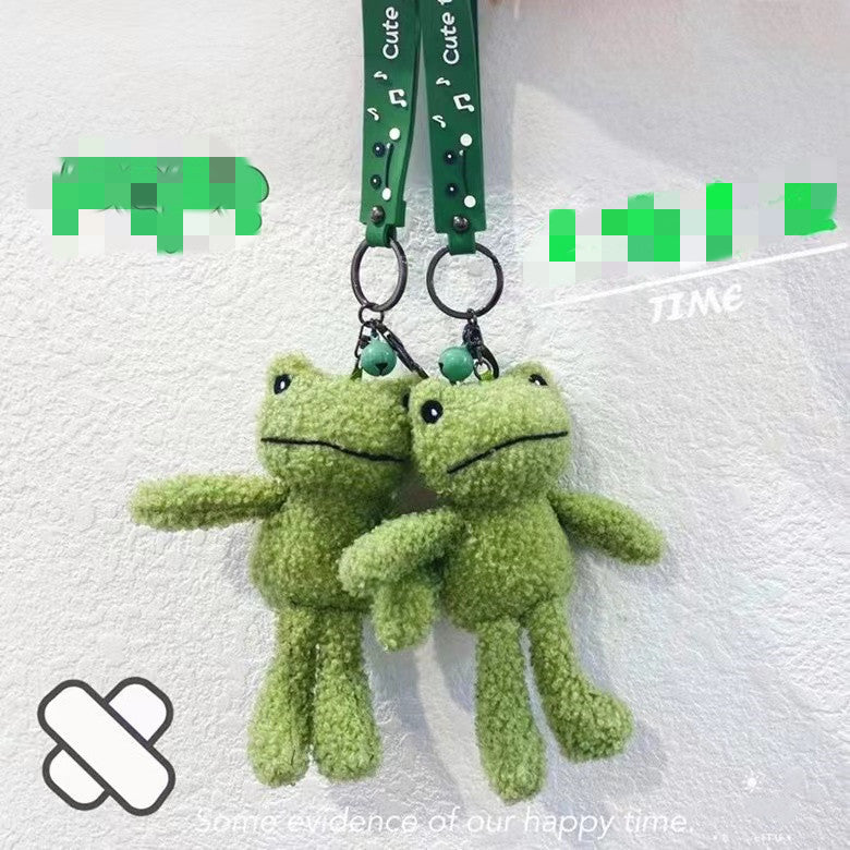 Ultra-Soft Green Frog Plush Keychain Pendant or Mini Wallet.