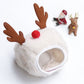 Christmas Pet Hat & Saliva Towel Bib, Cute Winter Cartoon Accessories for Dogs & Cats