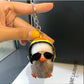 Mini Mink Hair Yellow Duck Key Ring Pendant – Cute Plush Car & Schoolbag Charm