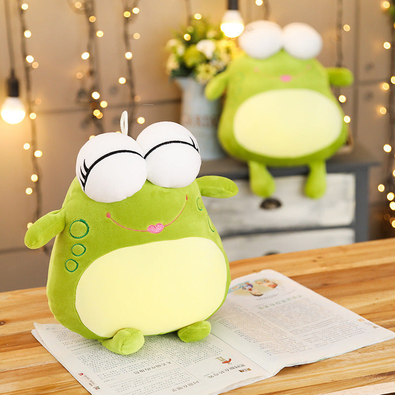 Fashion Large Big-Eye Green Frog Plush Toy – Super Cute Soft Frog Doll (30–60 cm)