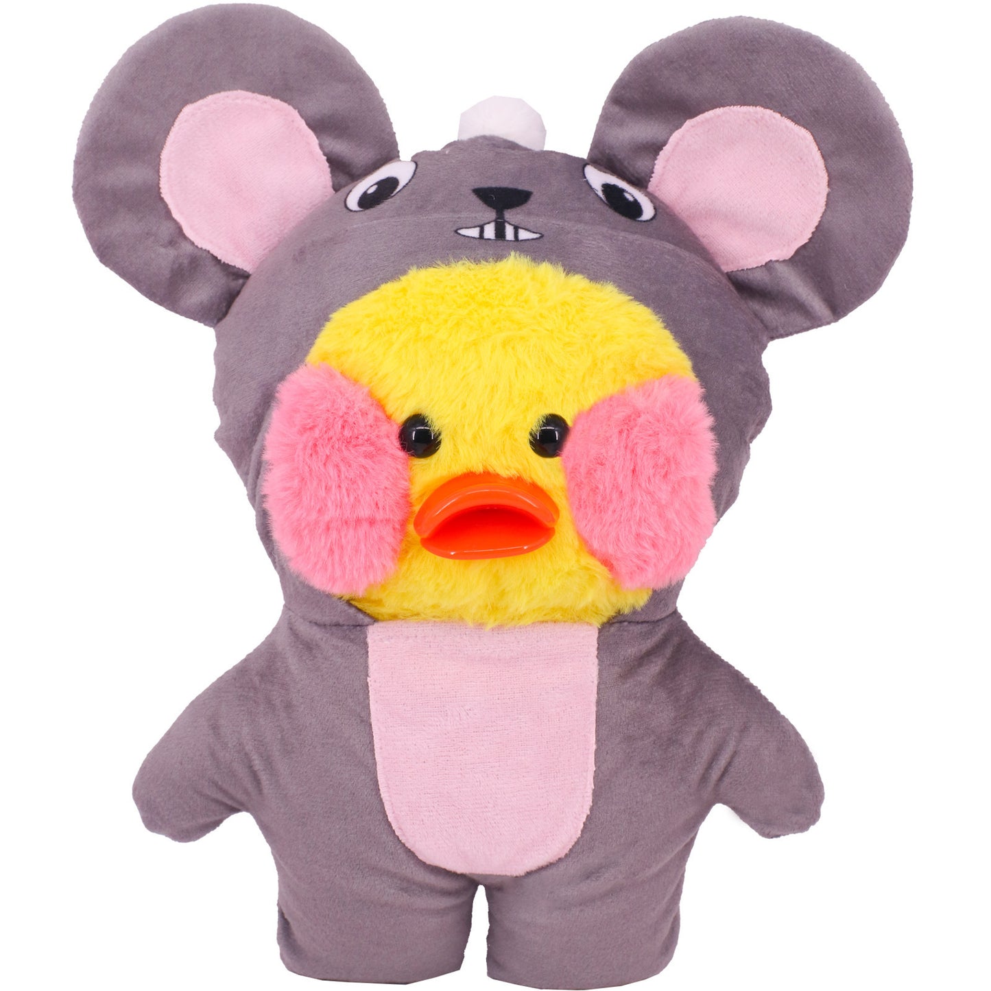 30cm Small Yellow Duck Plush Clothes – Cute Jumpsuit Doll Outfit (Clothes Only)