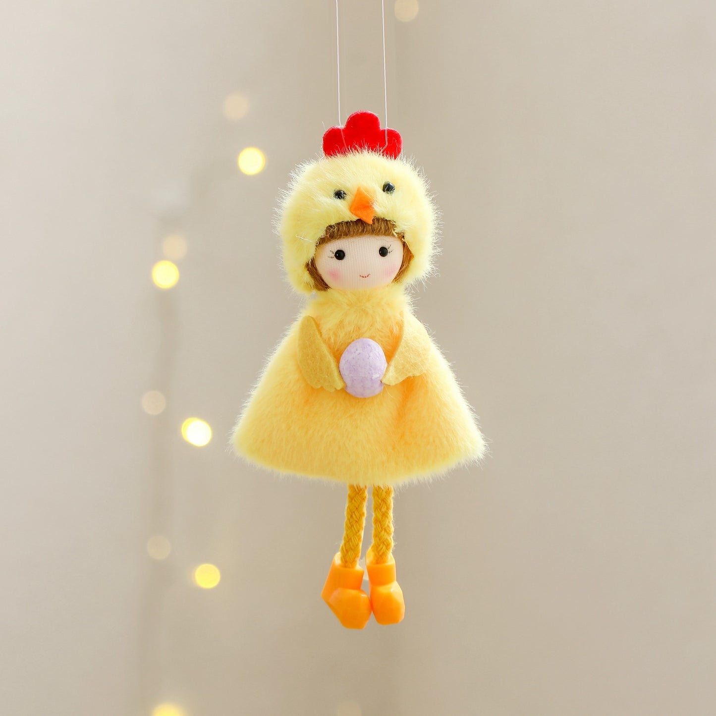 Festive Fun: Easter Decorations Chicken & Egg Ornament Pendants (Cloth, Multiple Styles).