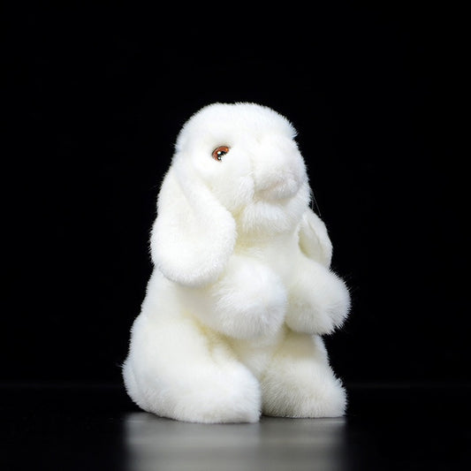 Love Lop-Eared Rabbit Doll, Soft White Bunny Plush Toy (19cm)
