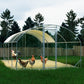 26' x 9' x 6' Large Metal Chicken Coop, Walk-In Poultry Cage With Waterproof Cover, Predator-Safe Design & Easy Assembly (258 sq ft)