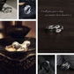 Edgy Elegance: Thai Silver Frog Retro Gothic Hug Ring Set (Plated Alloy).