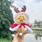 Annoying Duck Doll Clothes – Christmas Antler Cloak Outfit for 15cm Plush Toys