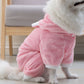Fleece-Lined Thermal Coral Fleece Pig Pet Costume, Cat & Small Dog Winter Outfit