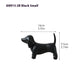 Minimalist Ceramic Dog Ornament, Modern Black, White & Metallic INS-Style Home Decor (Large & Small Sizes)