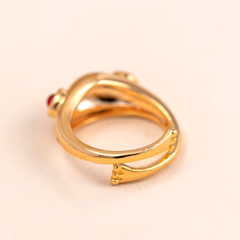 Street Style Statement: Hip Hop Frog Animal Open Ring (Unisex, Adjustable).