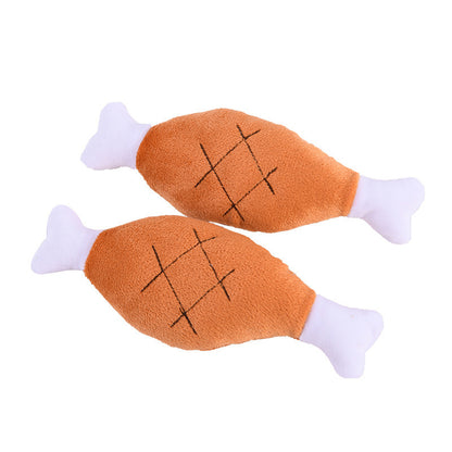 Interactive & Durable: Vocal Chicken Leg Pet Toy for Bite-Resistant Training (2 Styles).