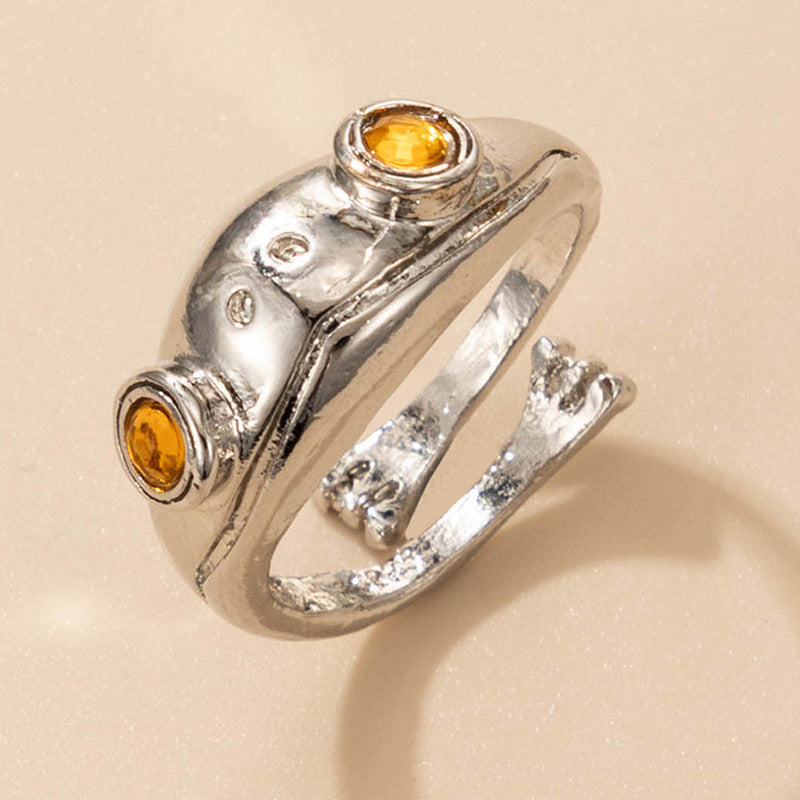 Wild Style: Creative Cute Little Frog Animal Ring (Adjustable, European & American Style).