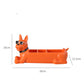 Dog Tabletop Storage Ornament, Chinese-Style Resin Animal Decoration (Orange/Gray)