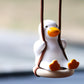 Car Swing Duck Pendant Ornament – Cute Gypsum Duck Hanging Decoration