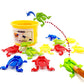 Retractable Ball Frog Jumping Bucket Toy – Creative Decompression Novelty Set (12 PCS)