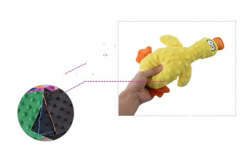 Crinkle & Squeak Fun: Plush Duck Dog Interactive Toy (Bite Resistant, $\mathbf{27\text{cm}}$).