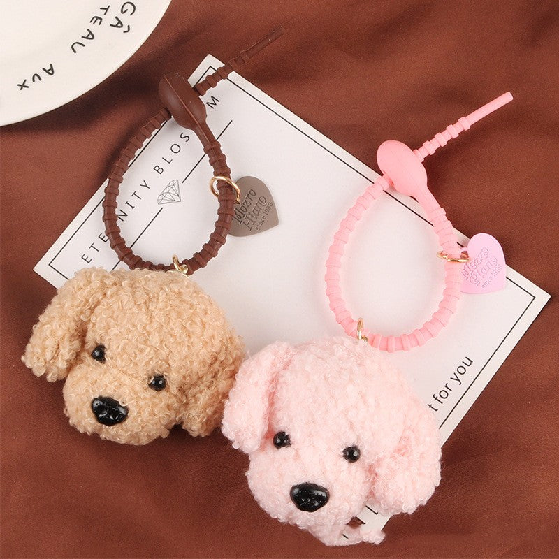 CharmCute Teddy Dog Soft Rubber Keychain Pendant, Creative Cartoon Style