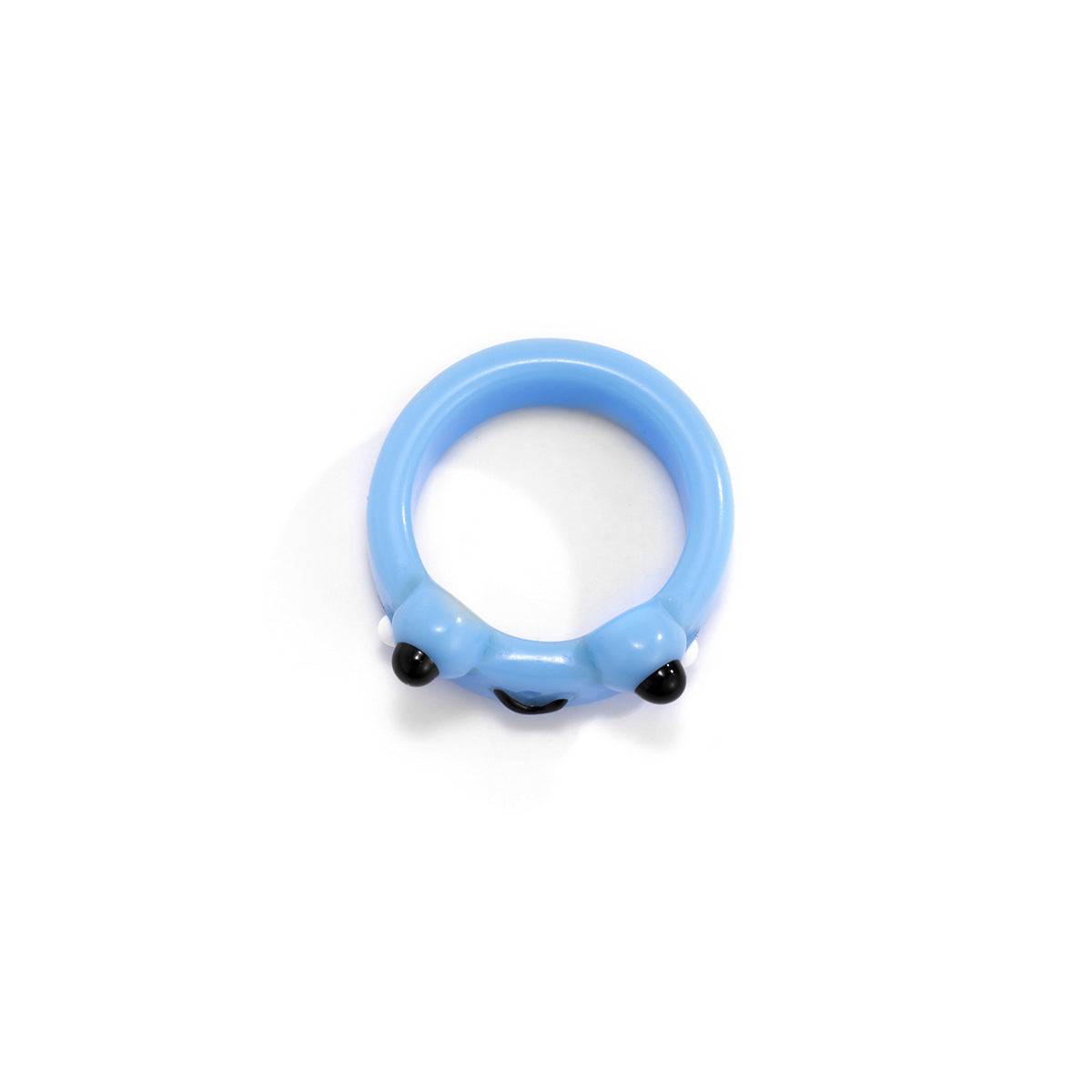 Simple Charm: Cute Little Frog Resin Ring in Pastoral Style (Female).