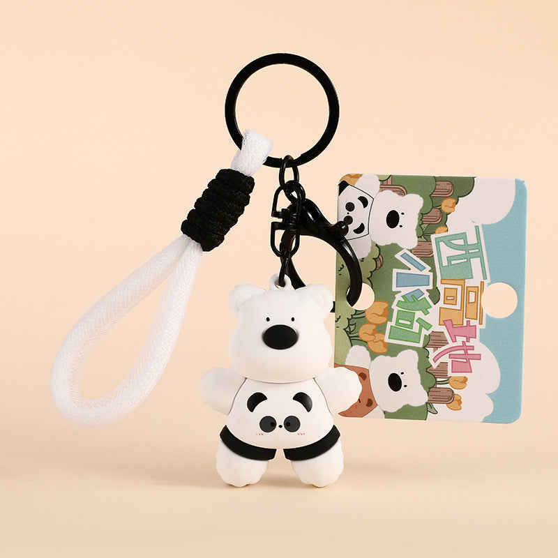 Creative Cartoon Plush West Highland Puppy Dog Keychain