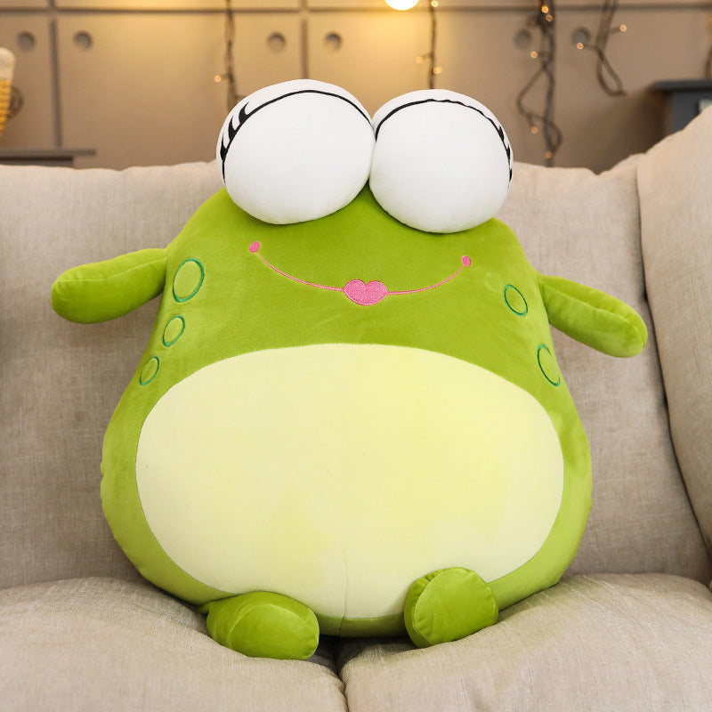 Fashion Large Big-Eye Green Frog Plush Toy – Super Cute Soft Frog Doll (30–60 cm)