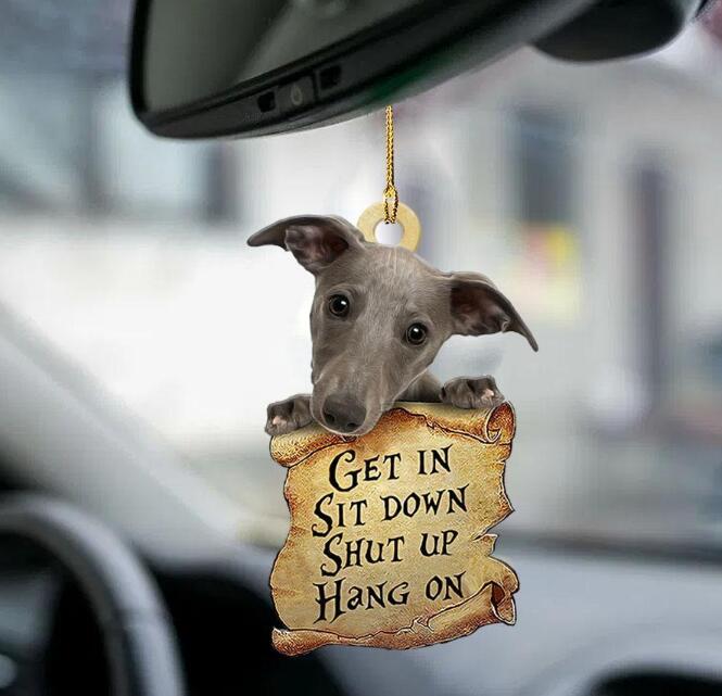 Sleeping Dog Angel Car Pendant, Acrylic Hanging Ornament for Cars, Doors & Home Decor