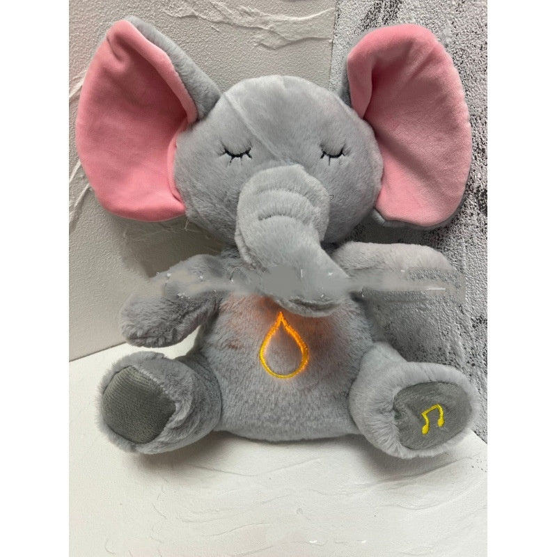 Newborn Comfort: Breathing Rabbit Sensory Plush Toy with Music, Lights, and Rhythmic Motion ($\mathbf{32\text{cm}}$).