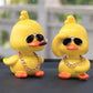 Insta-Worthy Ride: Little Yellow Social Duck Cartoon Resin Car Interior Ornaments.