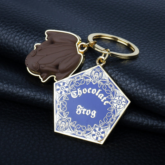 Wizardly Sweet: Chocolate Frog Hangtag Keychain of the Magic Academy.