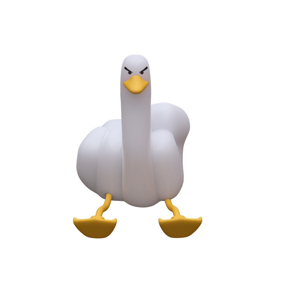 Unconventionally Fun: Creative Middle Finger Duck Rechargeable Dimming Night Light.