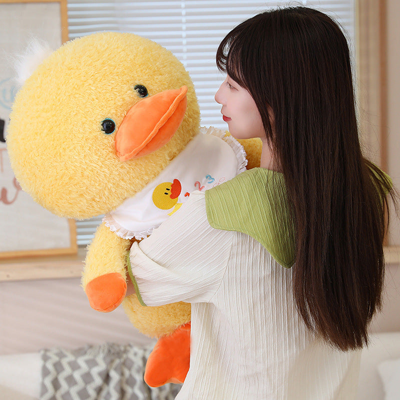 New Cute Little Yellow Duck Doodle Plush Toy – Soft Pine Needle Fleece Duck Doll