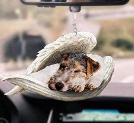 Creative Fashion Cute Dog-Shaped Acrylic Keychain, Single/Double-Sided Print