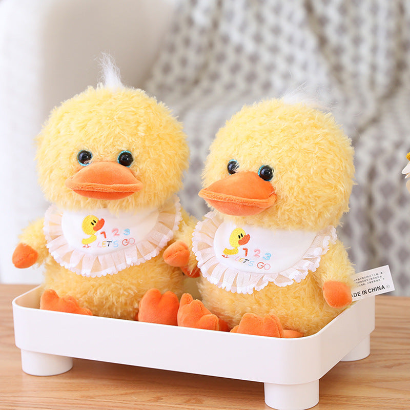 New Cute Little Yellow Duck Doodle Plush Toy – Soft Pine Needle Fleece Duck Doll