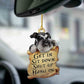Sleeping Dog Angel Car Pendant, Acrylic Hanging Ornament for Cars, Doors & Home Decor