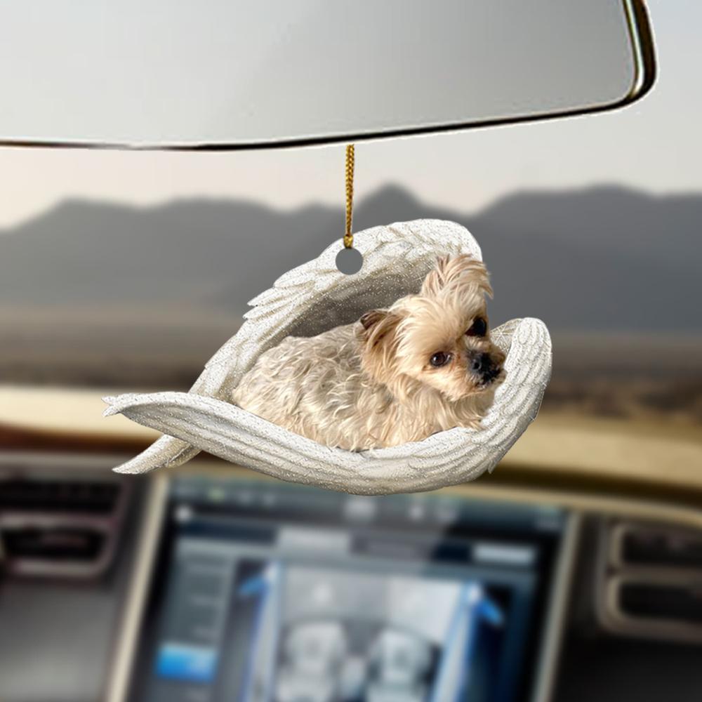 Sleeping Angel Dog Car Pendant, Acrylic Hanging Ornament for Cars, Doors & Home Displays