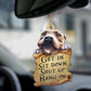 Sleeping Angel Dog Car Pendant, Acrylic Hanging Ornament for Cars, Doors & Home Decor