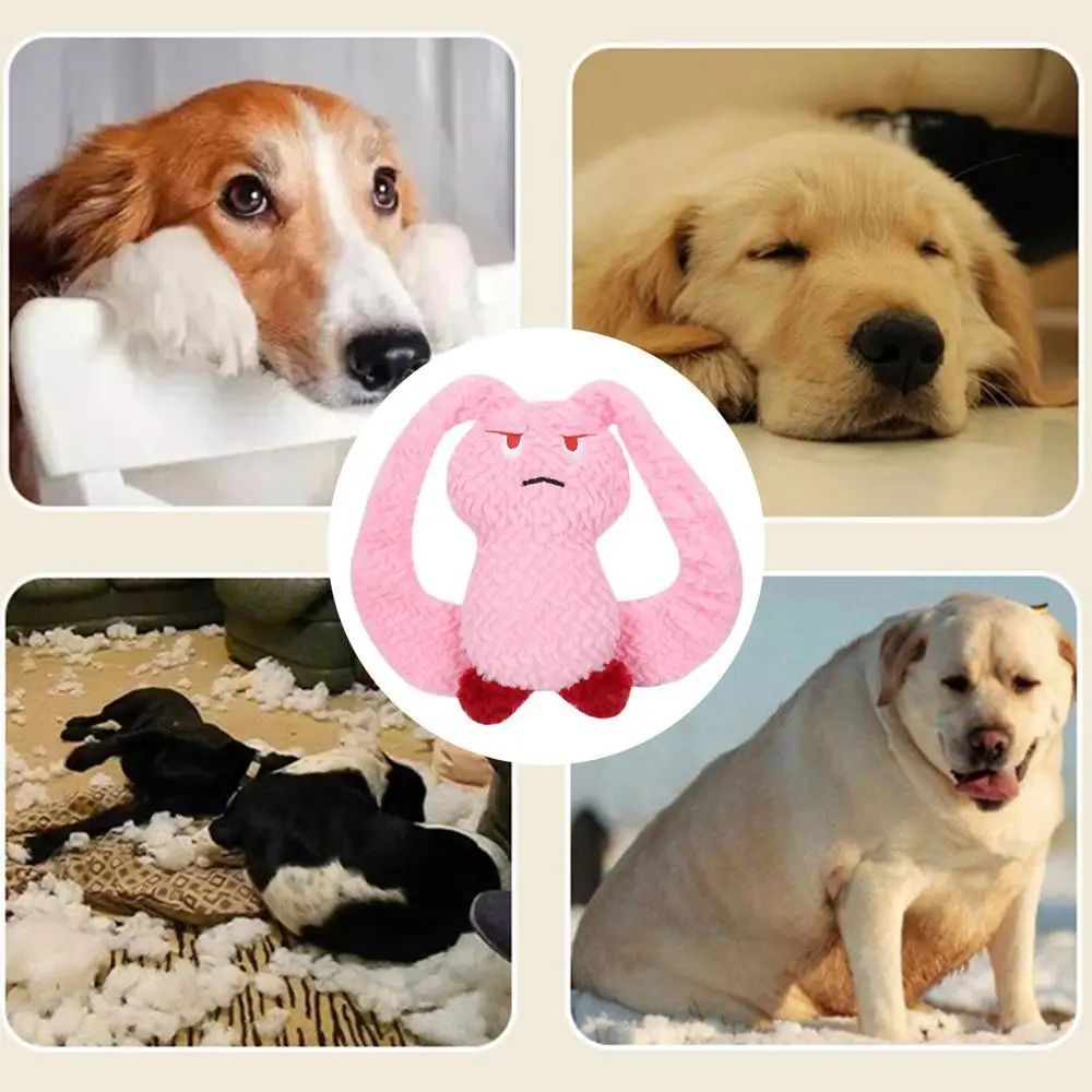 Tough Love: Bunny Squeaky Dog Teething Toy ($\mathbf{35\text{cm}}$ Plush Chew Toy for Medium/Small Dogs).