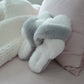 Bunny Fleece Soft Bottom Furry Slippers, Cozy Plush Indoor Footwear