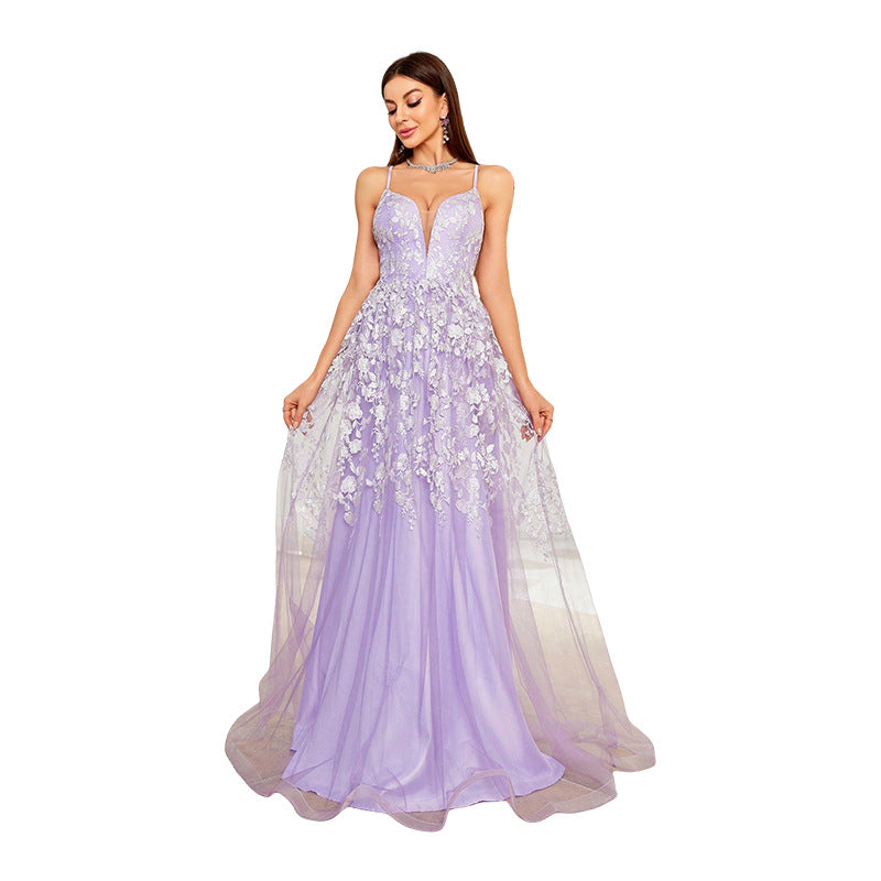 Evening Dress Suspender Dance Dress Long Banquet