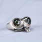 Striking Design: Adjustable Alloy Big Eyed Frog Animal Ring.