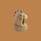 Sweet & Cozy: Cute Khaki Ears Plush Hat (Warm, Versatile, Cartoon Style).