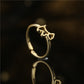 18K Gold-Plated Cute Dog Shape Ring, European & American Style Women’s Copper Ring