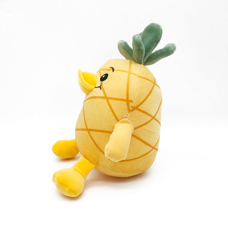 Plush Pineapple Duck Doll – Cute Short Plush Stuffed Toy