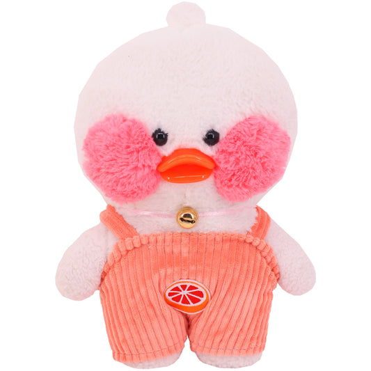 30cm Plush Yellow Duck Doll Clothes – Hyaluronic Acid Duck Suspender Overalls (Clothes Only)