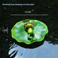 Water Garden Charm: Modern Resin Floating Frog Simulation Animal Ornaments.