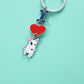 INS Love Dog Pendant, Metal Bag Charm & Keychain Accessory