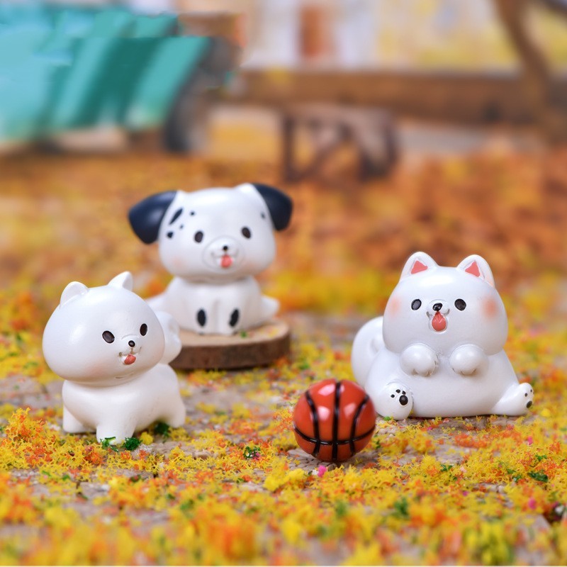 Micro Landscape Bonsai Dog Ornament, Small Cartoon Resin Decorative Craft