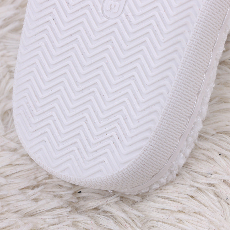 Chicken Printed Plush Slippers, Warm Cotton Indoor Shoes with Soft Bottom for Adults