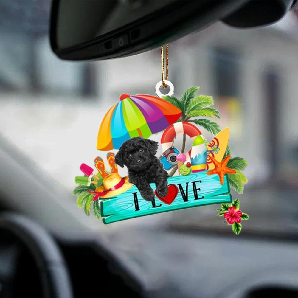 Sleeping Angel Dog Car Pendant, Cute Acrylic Hanging Ornament for Cars, Doors & Home Decoration