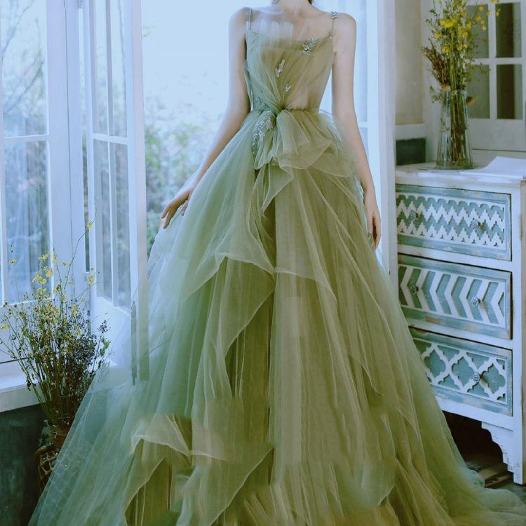Avocado Green Sleeveless Long Dress Effortless Elegance