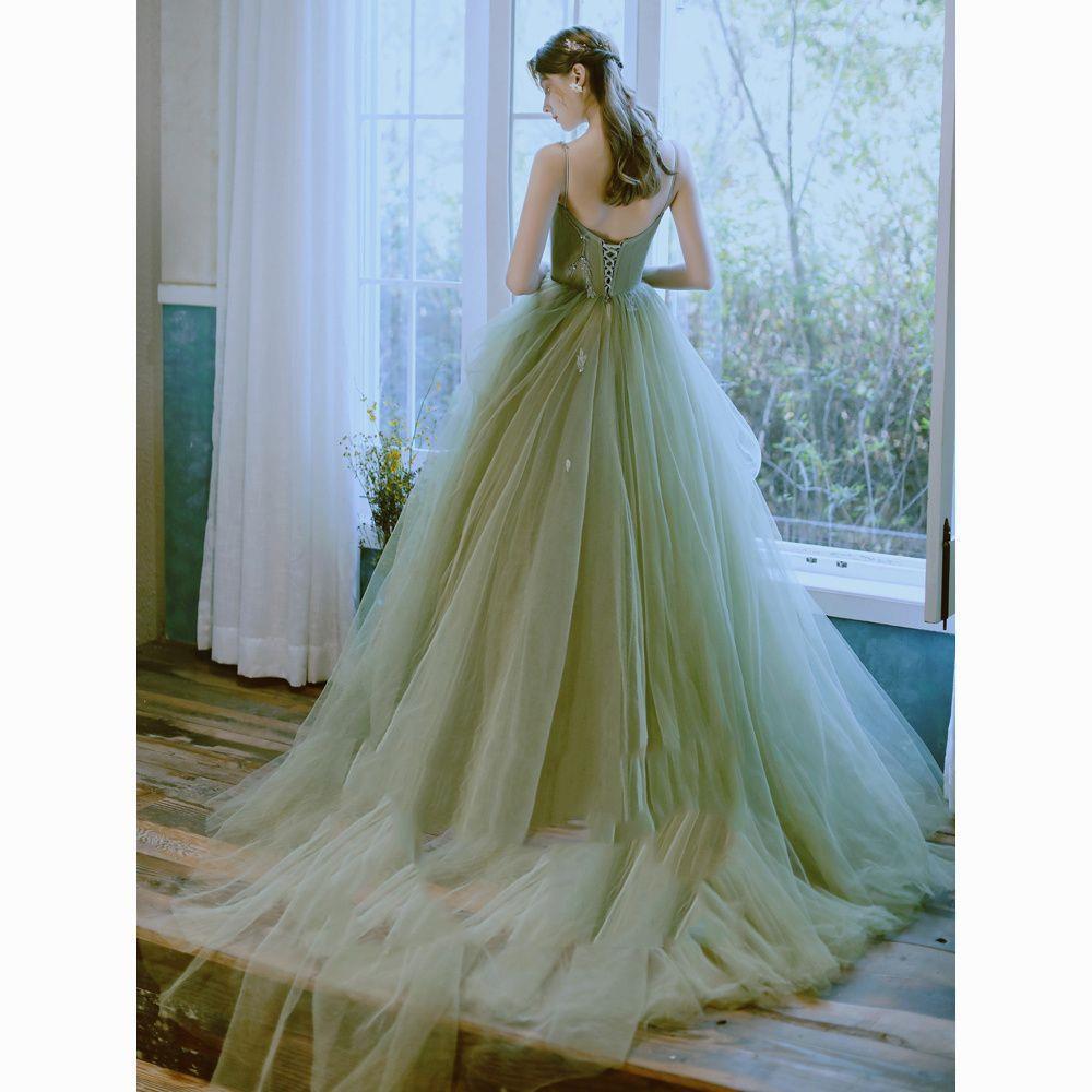 Avocado Green Sleeveless Long Dress Effortless Elegance